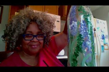 W I P  Hand Painted Wine Bottle Nightlight