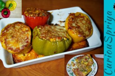 STUFFED BELL PEPPERS | ITALIAN STYLE  | Vegetarian Meal | CuriouSpriya Samayal