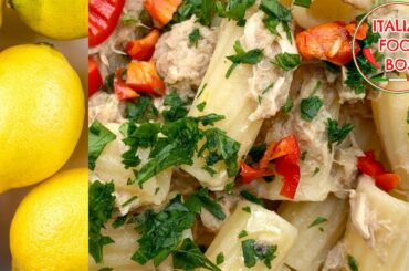 15 minutes lunch: Pasta with tuna and lemon (Italian style). SO QUICK!