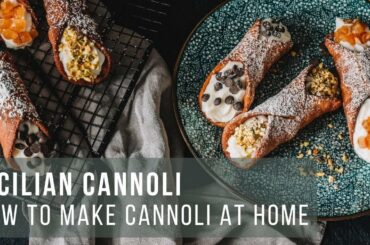 How to make Italian Cannoli | Sicilian Cannoli Recipe | ASMR Cooking