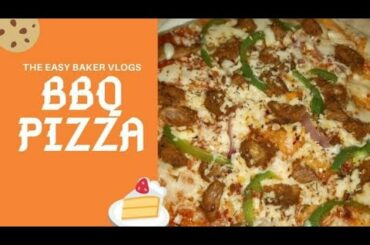 Hot n spicy bbq pizza #hot #bbq #pizza #nooven #panpizza #eidspecial #food .