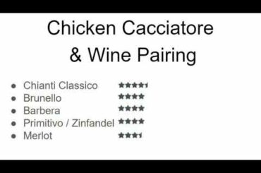 Chicken Cacciatore & Wine Pairing - What to Pair
