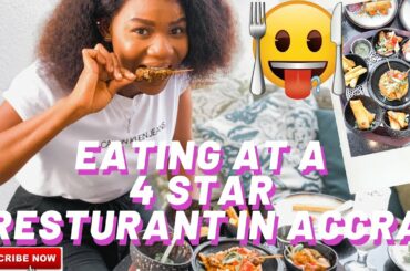 EATING AT A 4 STAR RESTAURANT IN ACCRA,GHANA.