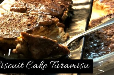 Biscuit Cake Tiramisu Recipe | 10 minutes Italian Dessert | Eggless Marie Biscuit Cake Tiramisu