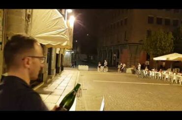 Razza is shaboling a fantastic sparkling italian wine for his friends.