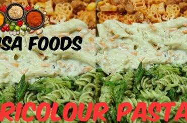 Italian pasta recipes/Redsauce pasta/Pesto sauce pasta/Bechamel White sauce pasta recipe in tamil.