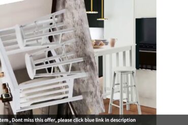 3-Piece Bar Table Set Pub Dining Set Counter Height Breakfast Table w/