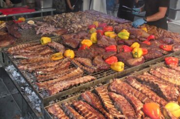 Huge Italy Street Food Festival. Grilled Meat, Pasta, Sweets and more Great Italian Foods