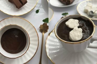 ITALIAN HOT CHOCOLATE || Cioccolata Calda || Thick chocolate || Rainy day hot chocolate |Cook-ie |