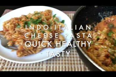 Indo-Italian Cheese Pasta | Vegetable Cheese Pasta | Indian Style Pasta | I Kitchen