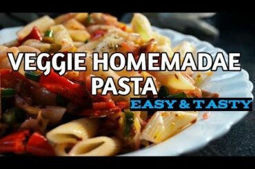 Veggie Pasta Recipe | Indian-Homemadae Pasta | Desi Masala Pasta | Indian Street Food Spicy Pasta |
