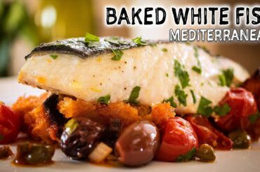 Mediterranean Baked White Fish in Tomato Sauce