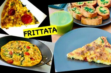 Italian Frittata Recipe | Roasted Vegetable & Cheese Frittata | Easy and Healthy Breakfast Egg Dish