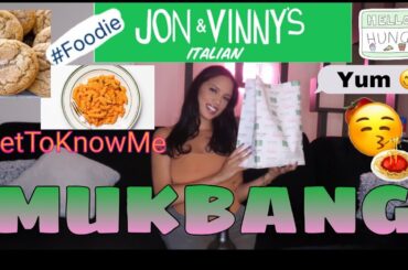 JON & VINNY'S ITALIAN FOOD MUKBANG & A GET TO KNOW ME FOR NEW SUBSCRIBERS :)