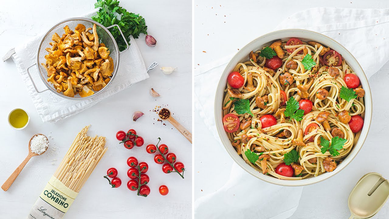 LINGUINE WITH CHANTERELLE MUSHROOMS LINGUINE WITH CHANTERELLE MUSHROOMS