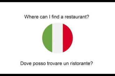How to say 'Where can I find a restaurant?' in Italian