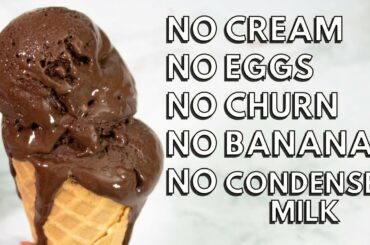 Easy Chocolate Ice Cream Recipe | GELATO | No Condensed Milk, No Cream, No Churn (Italian-Style)