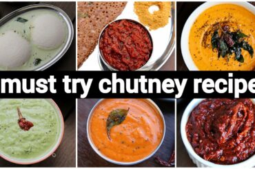 6 must try chutney recipes in 10 minutes for breakfast | 6 चटनी रेसिपी | easy chutney recipes