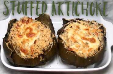 Parmesan Stuffed Artichoke Cooked in White Wine