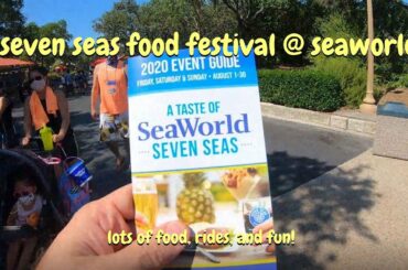 Enjoying our day at SeaWorld San Antonio and exploring food at Seven Seas Food Festival