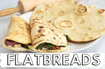 Italian Flatbreads Recipe | PIADINE | + 2 Vegetarian Ways To Fill Them | NO YEAST