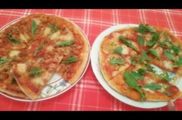 2 pizza Italian recipe pizza Margherita musarella cheese  pizza sauce ke and pizza tuna fish recipe