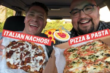 Italian Nachos, Pizza and Pasta Mukbang 🍕