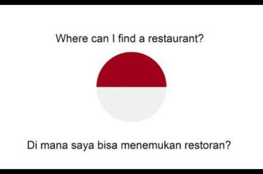 How to say 'Where can I find a restaurant?' in Indonesian