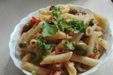 How to make Pasta with Tuna Fish Recipe!!  RedTuna pasta with tometo Sauce!! Red Spice pasta italian