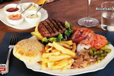 "Italian Food" "Chianina Hamburger" by "Lungarno 23" -  Florence - "Leisury Tv" & "Stile Italia Tv"