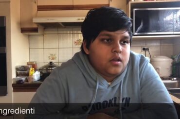 Cooking carbonara pasta(Italian)