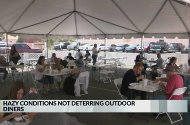 Local restaurants making the most of it despite hazy conditions