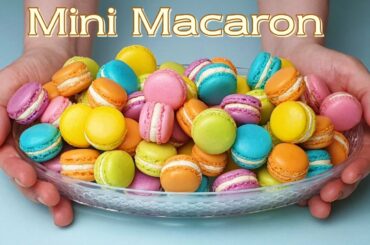 미니 마카롱 만들기 / 바닐라 크림 /Vanilla Mini Macaron Recipe / Italian meringue / バニラミニマカロン / वेनिला मिनी मैकरॉन