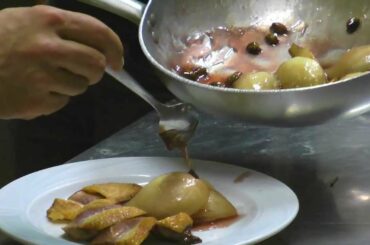 Cooking Classes Bologna Stefano Corvucci (Duck breast with caramelized pears and pistachios)