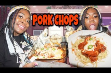 COOKING ITALIAN PORK CHOPS ?! | COOKING WITH GLITZY POP