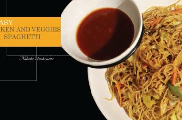 Chicken and Veggies Spaghetti Recipe | Italian Style | Nabeela's Kitchenette