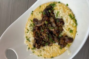 Easy Italian Corn Polenta with Caramelized Onions and Mushrooms
