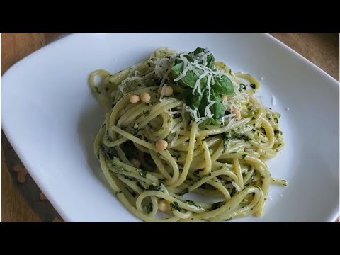 PASTA with PESTO sauce | How to make pesto genovese sauce | Authentic Italian cooking | PASTA with PESTO sauce | How to make pesto genovese sauce | Authentic Italian cooking |