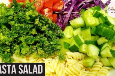 Pasta Salad with Italian dressing- healthy dinner idea