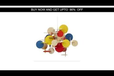 ✪ Modern Loft Multicolor DIY Wood Pendant Light Creative Italy Designer Kid's room Hanging Light Le