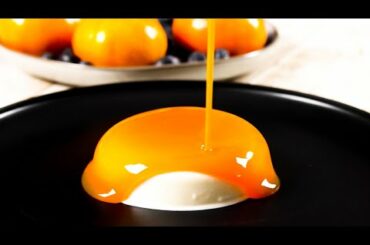 Italian Panna Cotta with Mango Glaze | Coconut Pudding Recipe