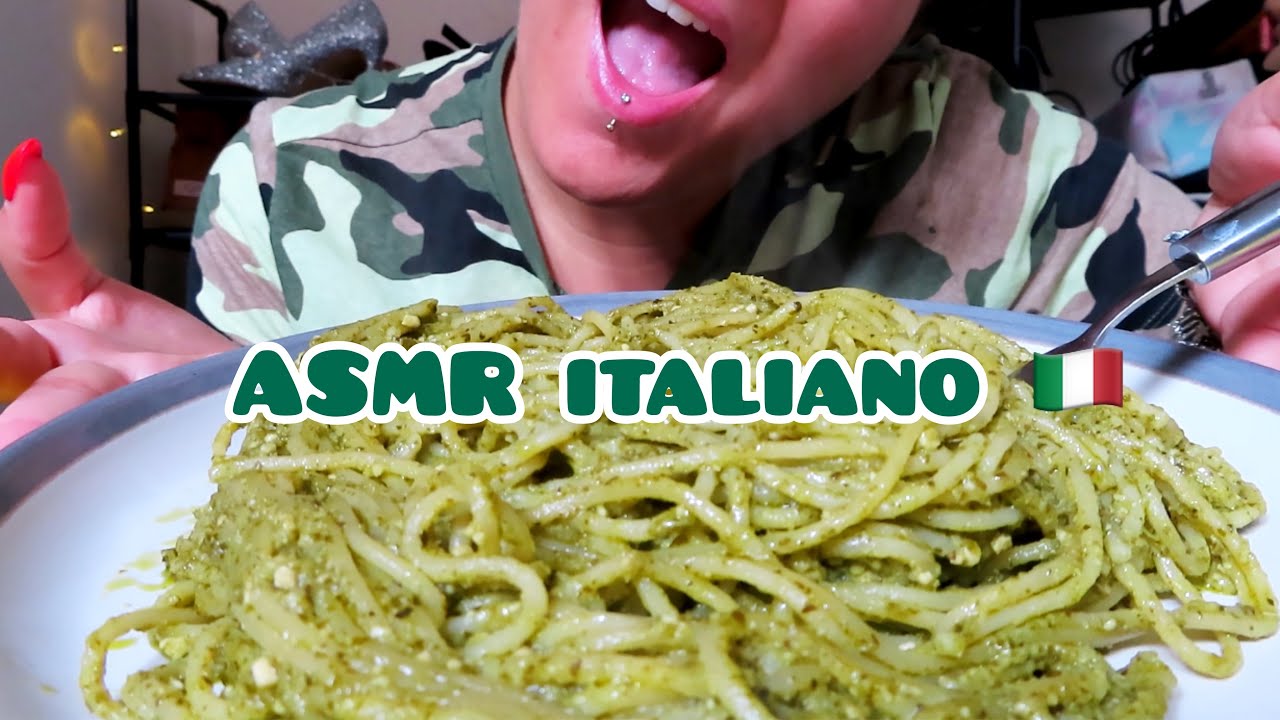 ASMR ITA: Pasta e Pesto ðŪðđ- EATING SOUNDS – ITALIAN PASTA – GREEN FOOD ASMR ITA: Pasta e Pesto ðŪðđ- EATING SOUNDS - ITALIAN PASTA - GREEN FOOD