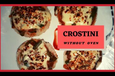 Crostini Recipe without Oven | Crostini Using Bread | Italian appetizer | Malayalam