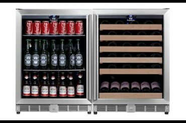 KingsBottle KBU-50Combo-BW2 Innovative Combo 2-Zone Dual Temperature Wine and Beer Cooler - Overview