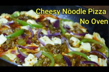 Noodle Pizza Recipe Without Oven Cheesy Noodles |  how to make noodle pizza | KK Creations Official