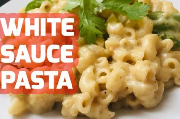 White Sauce Pasta | Italian Style White Sauce Pasta Recipe by Handa Recipe