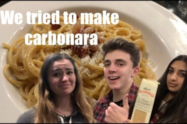 Cooking with an Italian - We tried to make Carbonara...