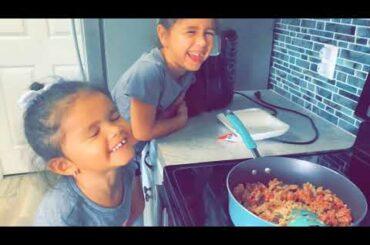 Sisters Trying to cook for the first time Italian food