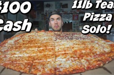 $100 11LB TEAM PIZZA CHALLENGE SOLO | California Pizza | Man Vs Food