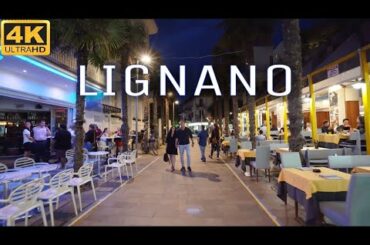 Lignano Italy, Shopping Street and Restaurants